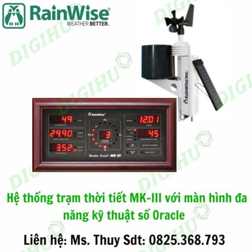 Hệ thống trạm thời tiết MK-III với màn hình đa năng kỹ thuật số Oracle Rainwise - Digihu Vietnam